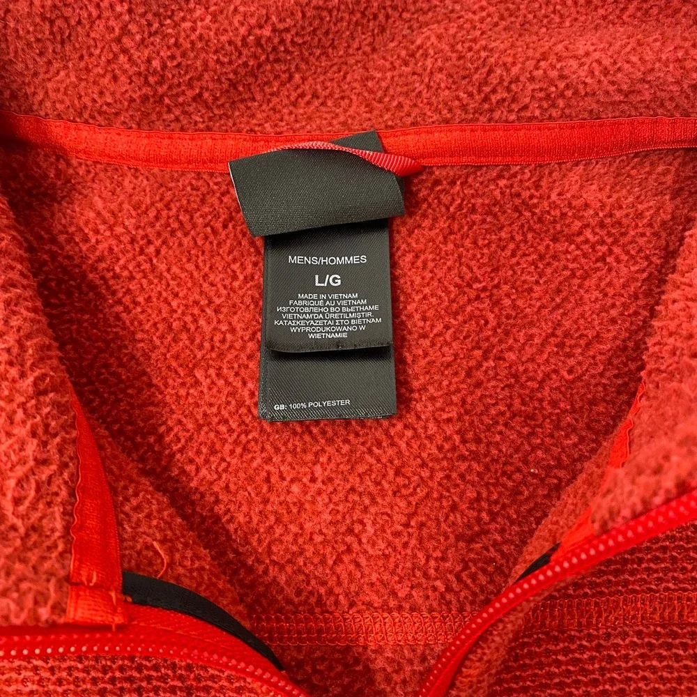 The North Face Large Solid Red Soft 1/4‎ Zip Long Sleeve Pullover Sweater